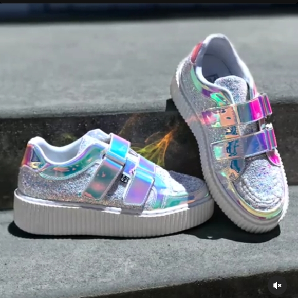 T.U.K Shoes Tuk Iridescent Double Velcro Casbah Creeper Poshmark